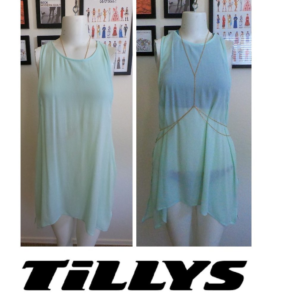 3/$10 NWOT Lattice Swim Cover Up Mint Ali&Kris L